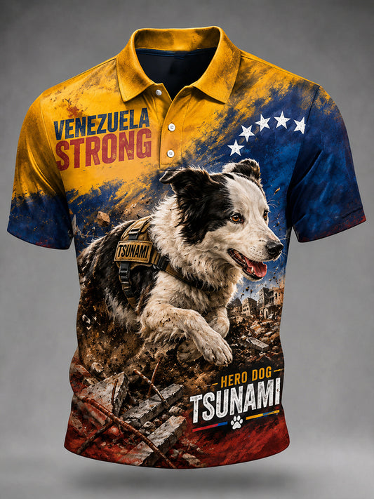 Men's Venezuela Hero Dog Tsunami Patriotic Dog Lover Shirt