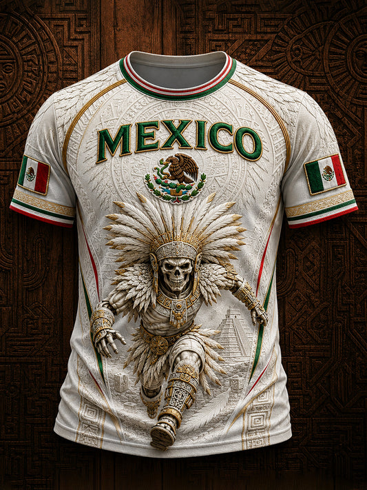 Men's Mexico Mexican Independence Day Art Printed T-shirt