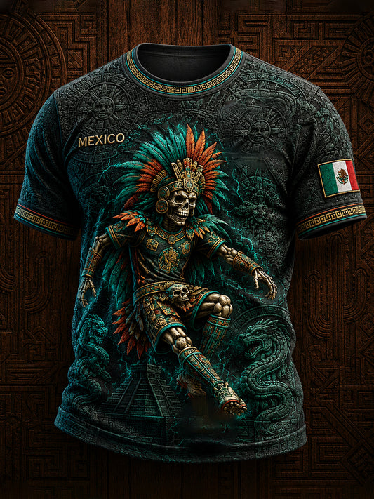 Men's Mexico Mexican Independence Day Art Printed T-shirt