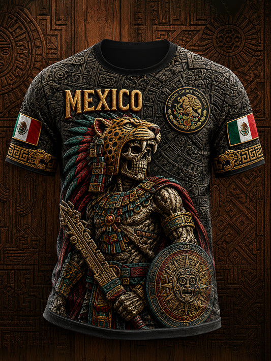 Men's Mexico Mexican Independence Day Art Printed T-shirt