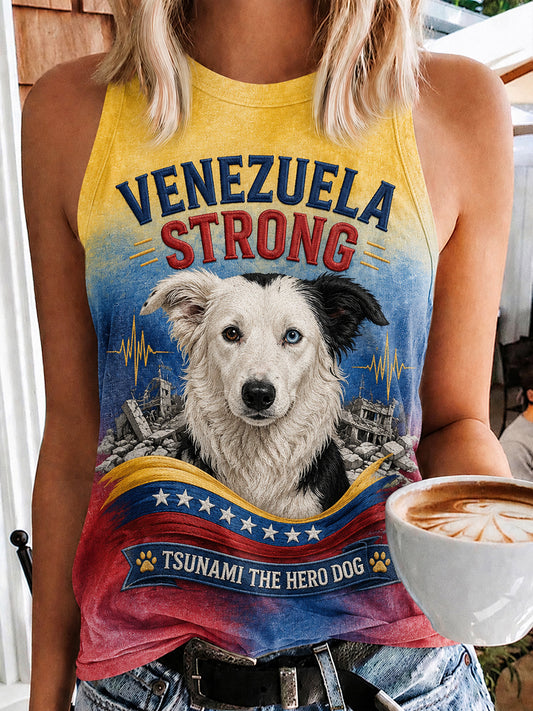 Women's Venezuela Hero Dog Tsunami Patriotic Dog Lover Vest