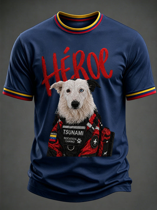 Men's Venezuela Hero Dog Tsunami Patriotic Dog Lover T-Shirt