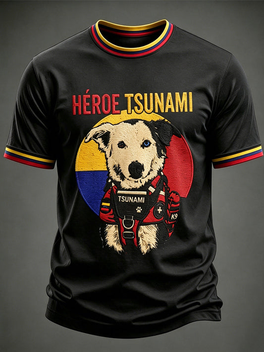 Men's Venezuela Hero Dog Tsunami Patriotic Dog Lover T-Shirt