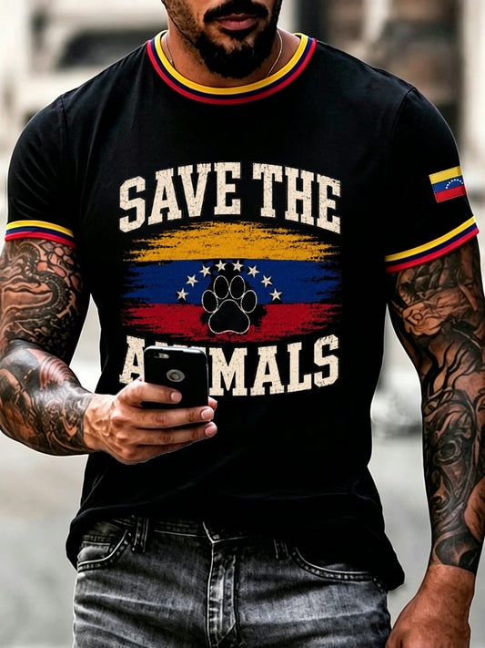 Men's Venezuela Hero Dog Tsunami Patriotic Dog Lover T-Shirt