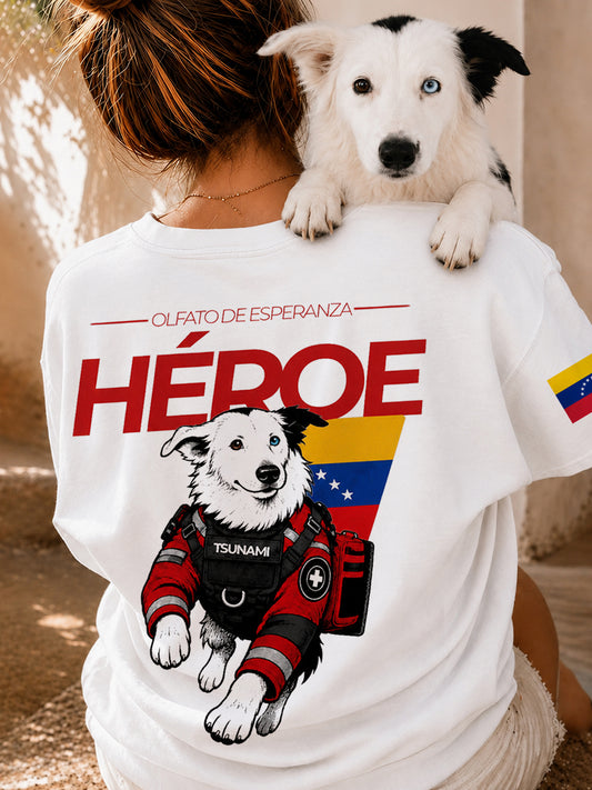 Women's Venezuela Hero Dog Tsunami Patriotic Dog Lover T-Shirt