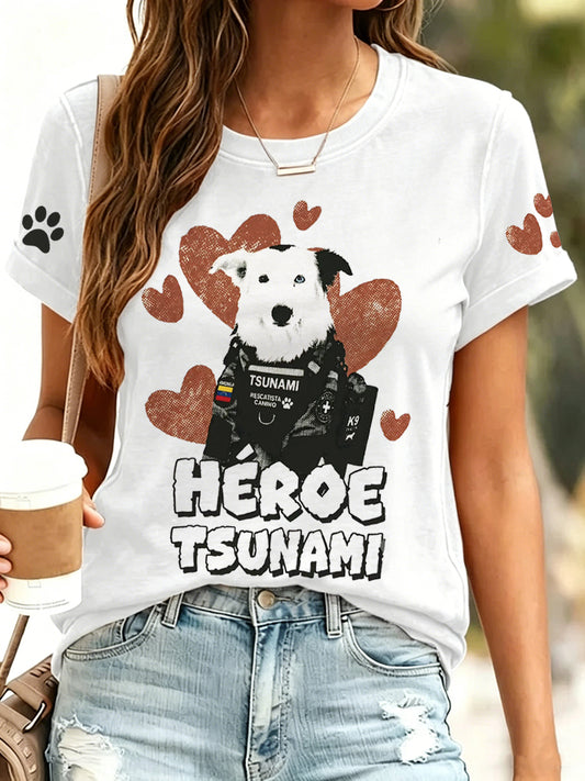 Women's Venezuela Hero Dog Tsunami Patriotic Dog Lover T-Shirt