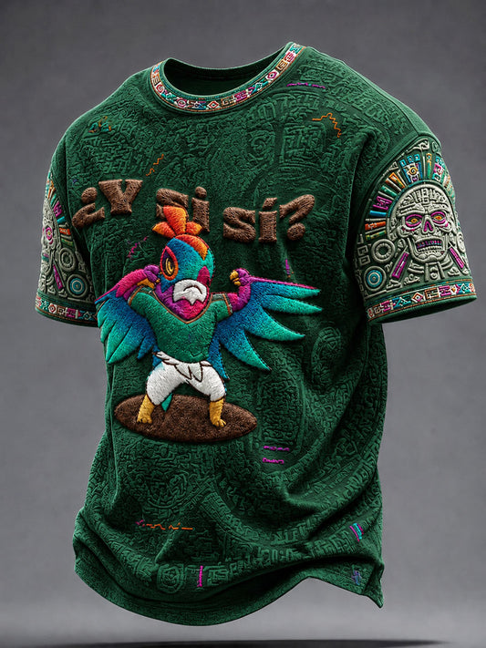 Men's Mexico Yaotl Mictlan Art Independence Day ¿Y si sí Printed T-shirt