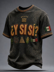 Men's Mexico Independence Day ¿Y si sí? Art Printed T-shirt