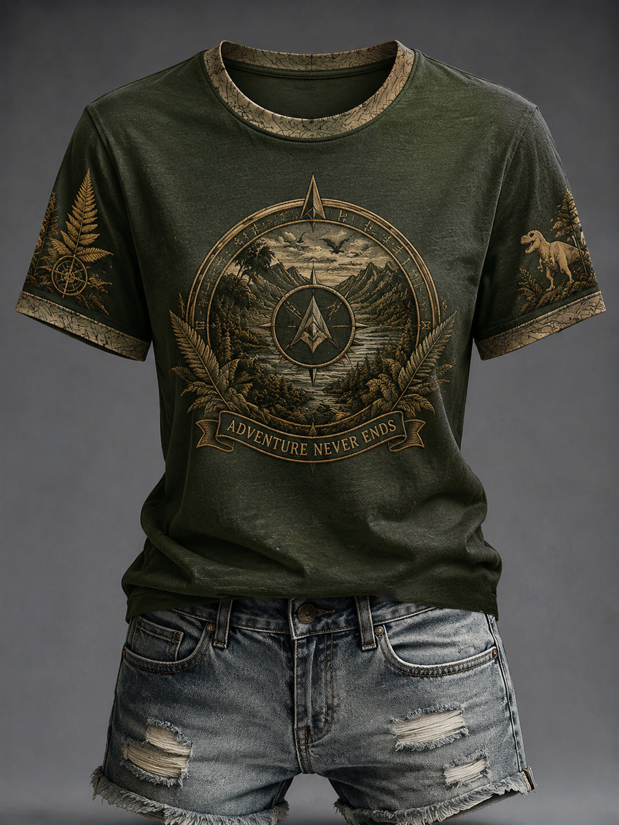 Women's ADVENTURE NEVER ENDS Printed T-shirt