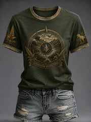 Women's ADVENTURE NEVER ENDS Printed T-shirt
