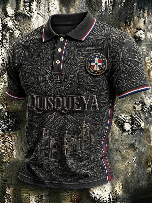 Men's Dominican Quisqueya Printed Shirt