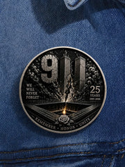 Unisex 9/11 25th Anniversary We Will Never Forget Brooch