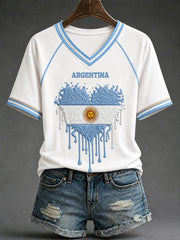 Women's Argentina V-neck T-shirt