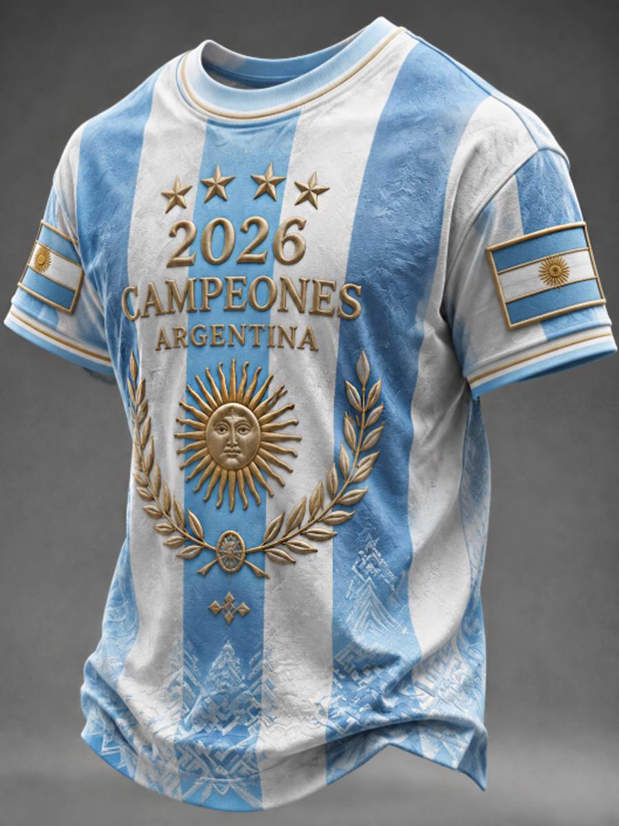 Men's 2026 Argentina Title Defense Commemorative T-Shirt