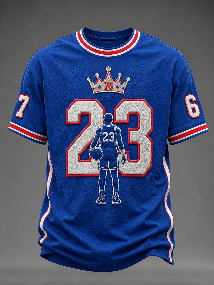 Men's Gift For Basketball Fans No.23 Print Casual Tee