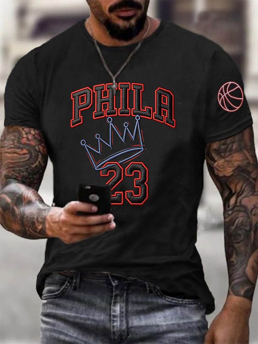 Men's Gift For Basketball Fans No.23 Print Casual Tee