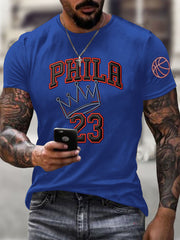 Men's Gift For Basketball Fans No.23 Print Casual Tee