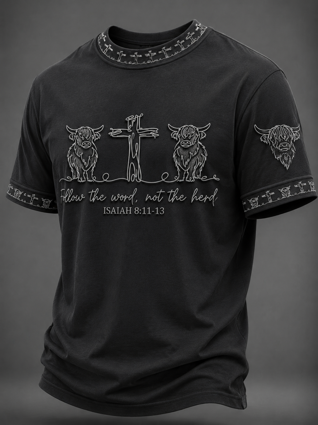 Men's Follow The Word Not The Herd Short Sleeves T-shirt