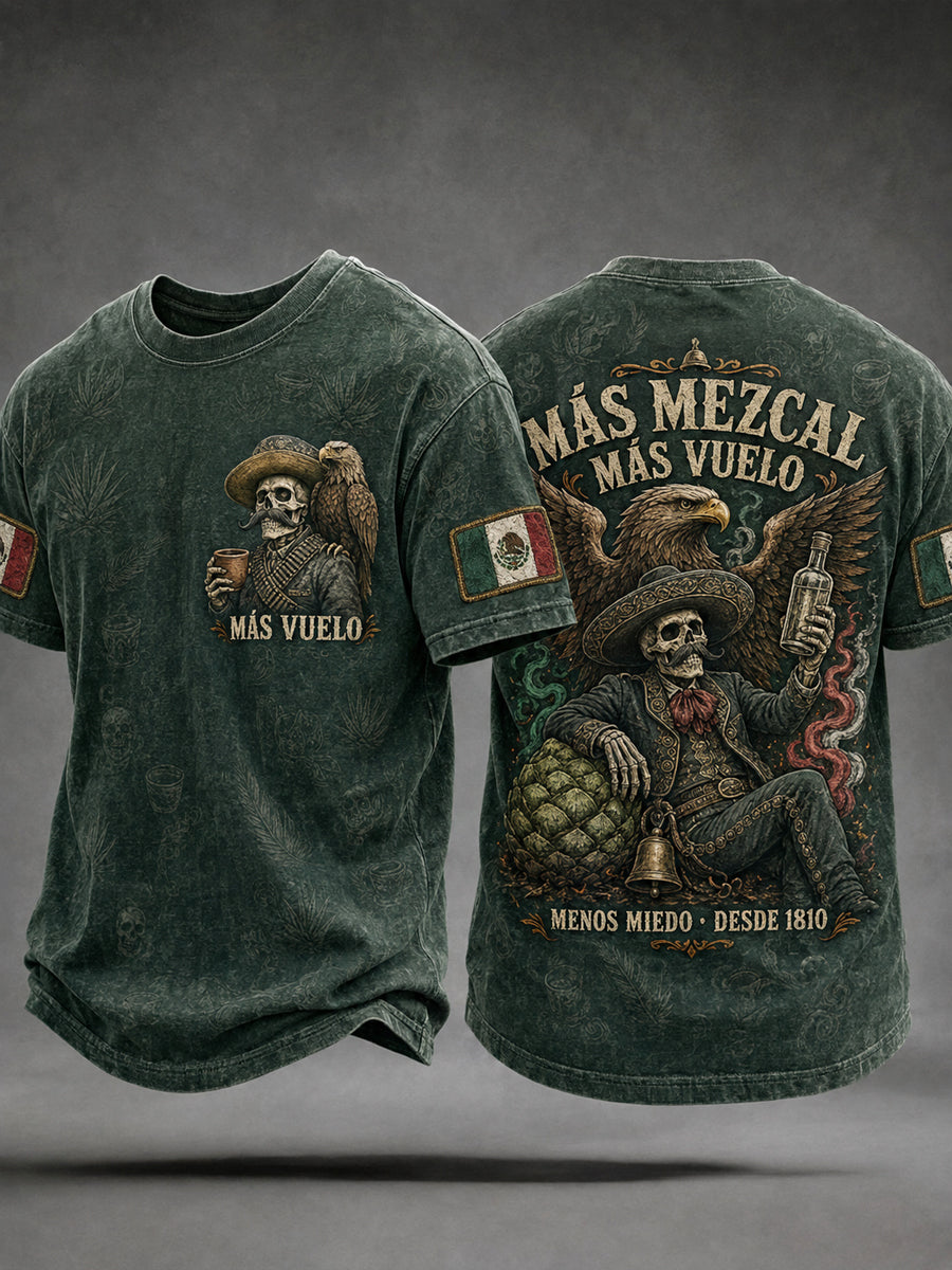 Men's Mexico Independence Day Art Printed T-shirt