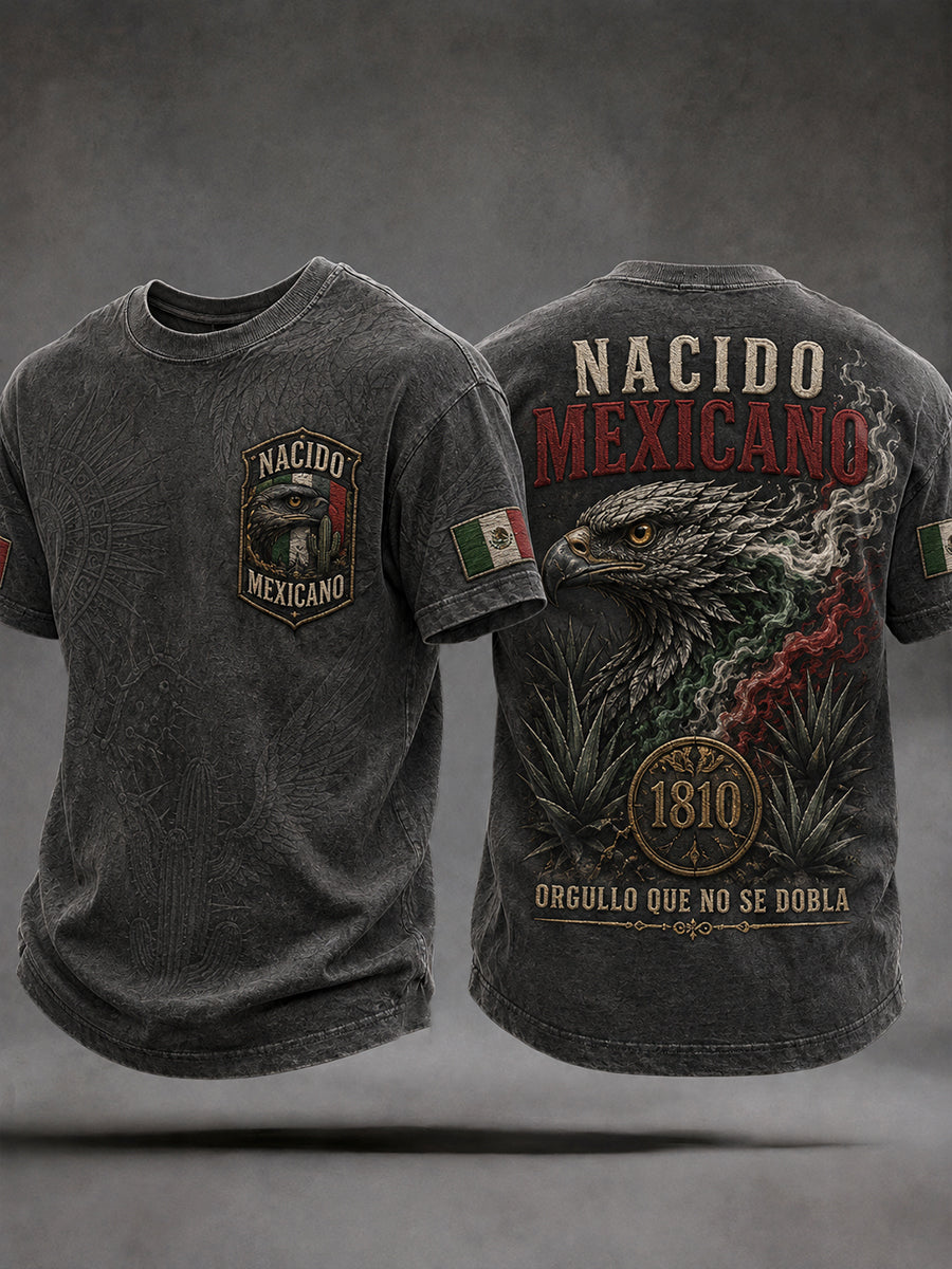 Men's Mexico Independence Day Art Printed T-shirt
