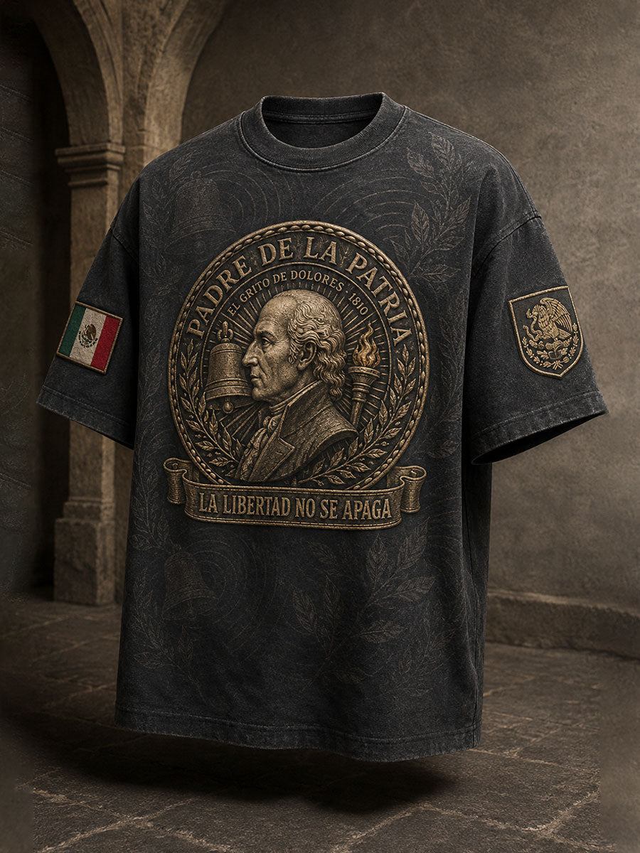 Men's Mexico Independence Day 1810 Art Printed T-shirt