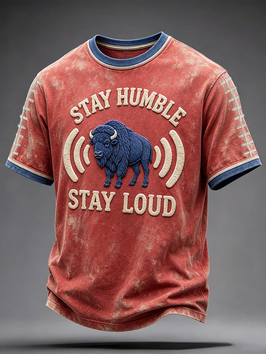 Men's Football Lover Bulls Be Good Art Printed T-shirt