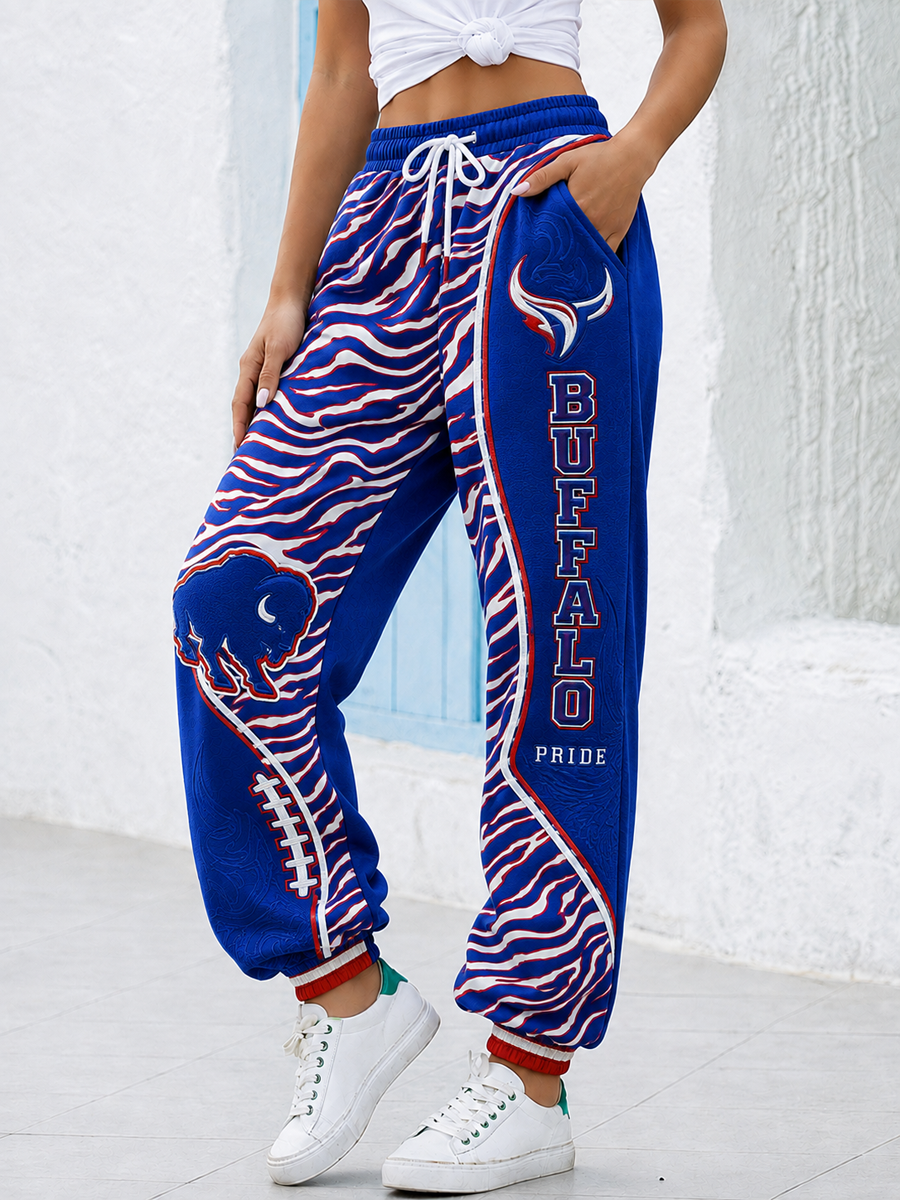 Women's Football Lover Bulls BUF Art Printed Sweatpants