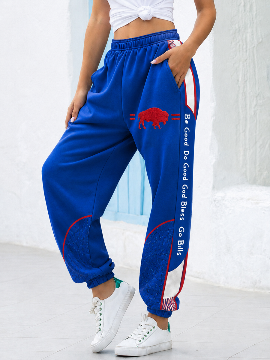Women's Football Lover Bulls BUF Art Printed Sweatpants