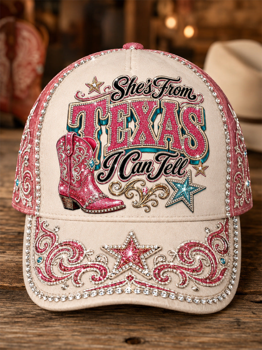 Unisex She's From Texas I Can Tell Print Hat