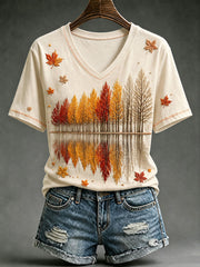 Women's Autumn Forest Short-sleeved T-shirt
