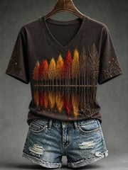 Women's Autumn Forest Short-sleeved T-shirt