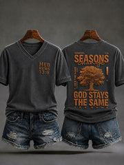 Women's SEASONS change GOD STAYS THE SAME Short-sleeved T-shirt