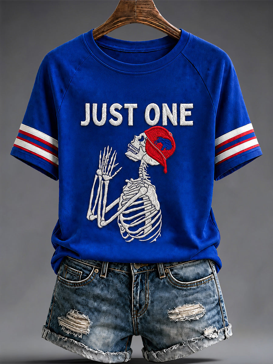 Women's Football Lover Buffalo Print Casual Tee