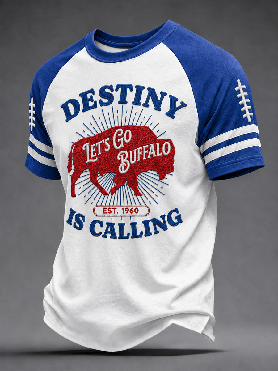 Men's Football Lover Buffalo Print Tee