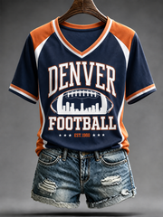 Women's Football Gameday Gift For Football Fans short-sleeved T-shirt