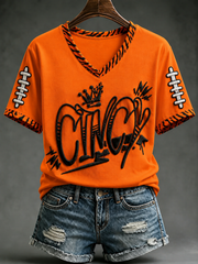 Women's Football Short-sleeved T-shirt