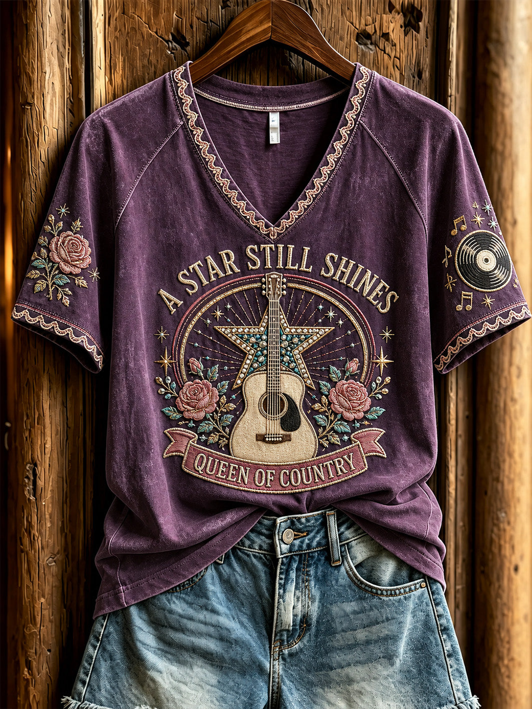 Women's Country Music Legend Tribute Casual Memorial Short Sleeve T-Shirt
