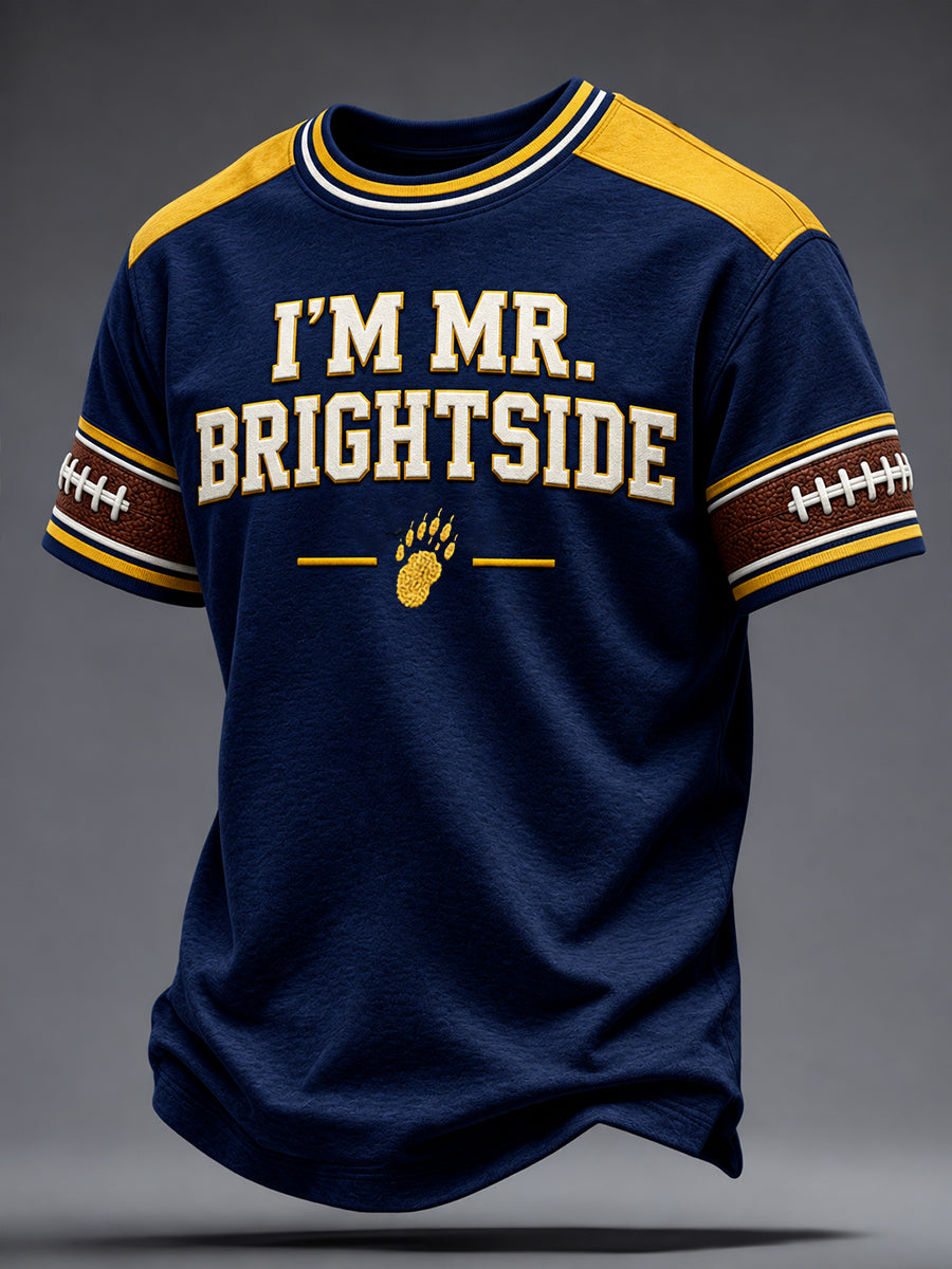 Men's University Football Lover Printed T-shirt