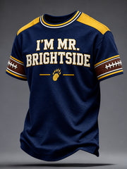 Men's University Football Lover Printed T-shirt