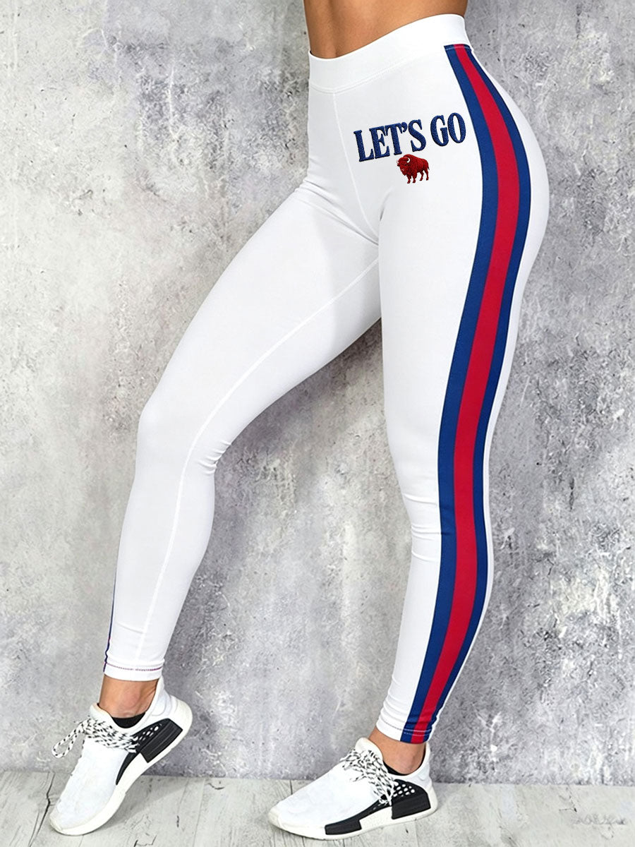 Women's Football Lover Buf Art Printed Leggings
