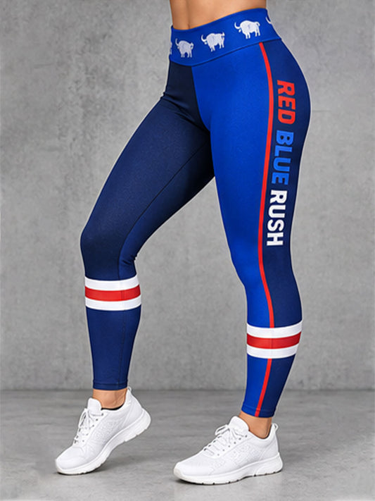 Women's Football Lover Buf Art Printed Leggings