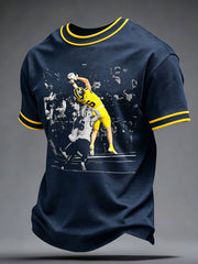 Men's University Football Lover Printed T-shirt