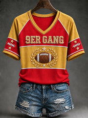 Women's Football Gameday Gift For Football Fans Short Sleeve T-shirt