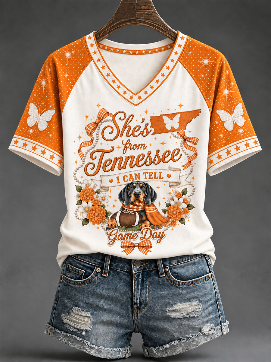 Women's Game Day Football Printed Casual T-Shirt