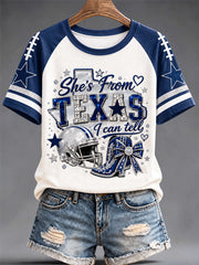 Women's Football Gameday Gift For Football Fans Casual V-Neck Tee