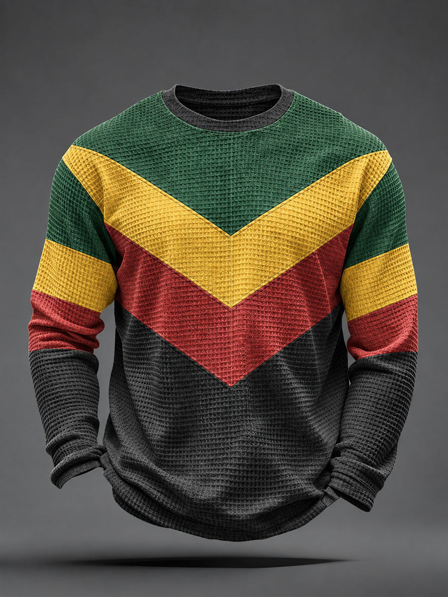 Men's Reggae Inspired Waffle Top