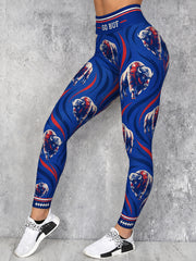 Women's Football Lover BUF Art Printed Leggings