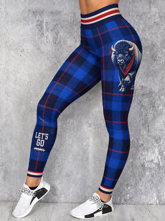 Women's Football Lover BUF Art Printed Leggings