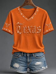 Women's Football Game Day Casual T-shirt