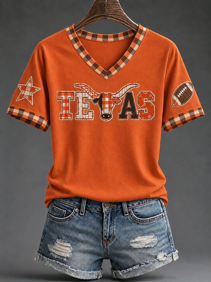 Women's Football Game Day Casual T-Shirt